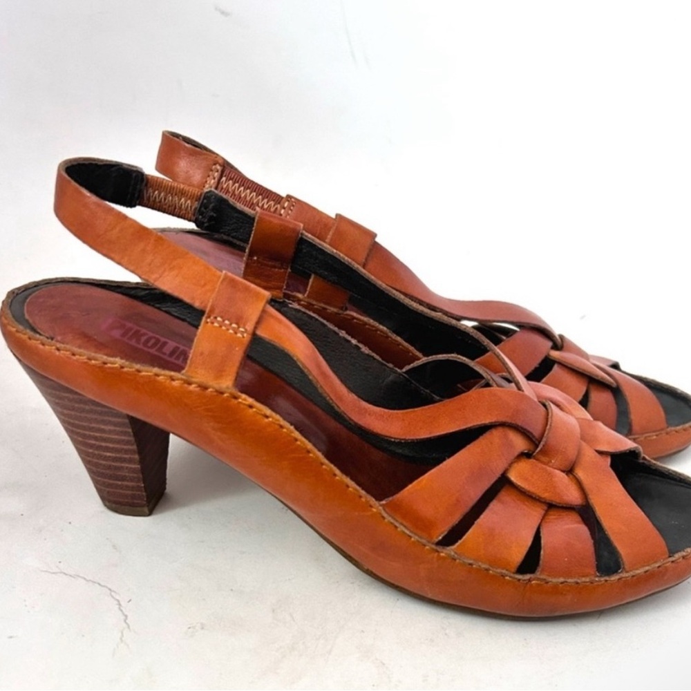 PIKOLINOS Orange Heeled Sandals